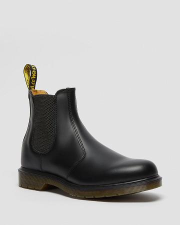 Black Women's Dr Martens 2976 Smooth Leather Chelsea Boots | CA 116QMA